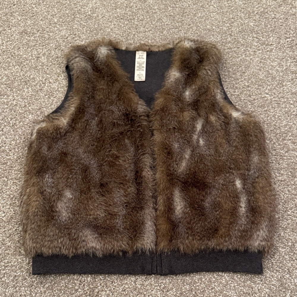 Splendid Chocolate Faux Fur Vest